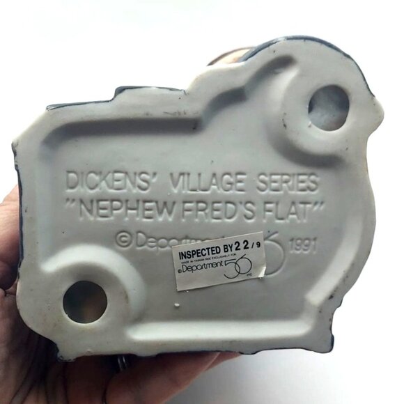 Department 56 Dickens Village Series Nephew Freds Flat Christmas Porcelain - Picture 9 of 13